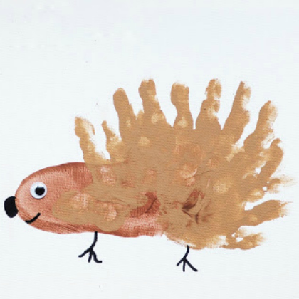 Create this cute hedgehog handprint for the little ones today!