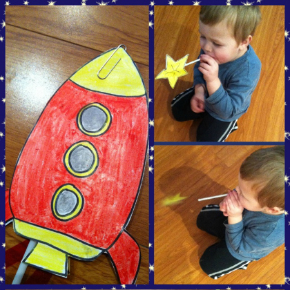 rocket, Silly Straw Activities for 5-Year-Olds