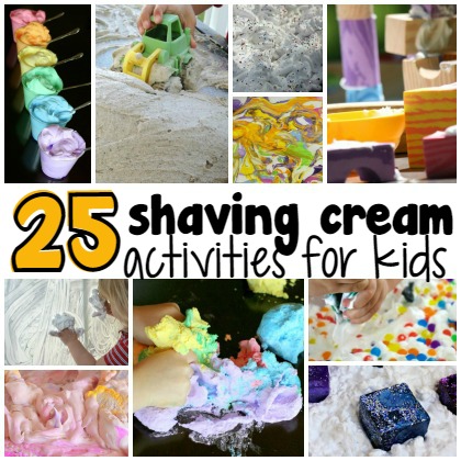 25 Spectacular Shaving Cream Activities for Kids, shaving cream ideas, ways to play with shaving cream, fun shaving activities for kids, kids shaving cream, shaving cream