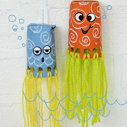 toilet roll octopus, Under the Sea Crafts for Kids