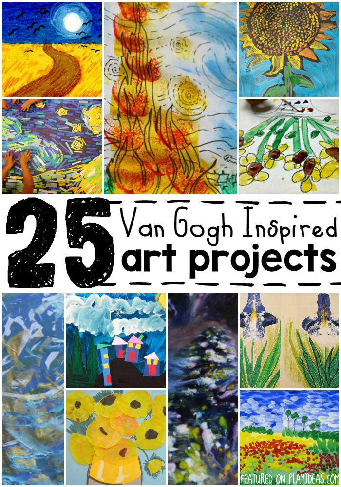 van gogh inspired art projects for kids to create too!