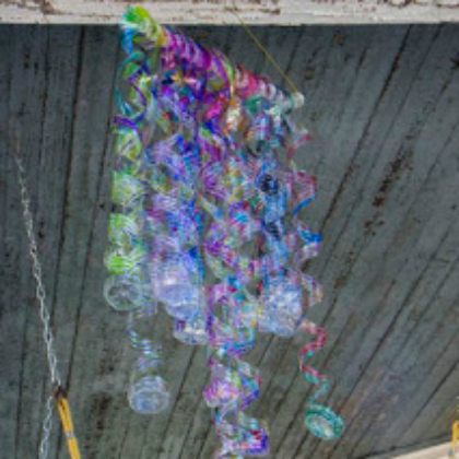 Make this classy chihuly glass art plastic bottles for decoration with your kids! 