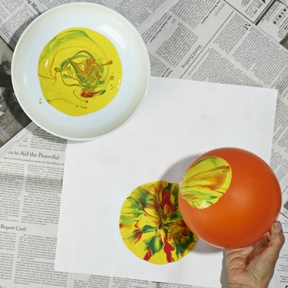 balloon painting 25 groovy colorful tie dye art crafts for kids toddlers preschoolers