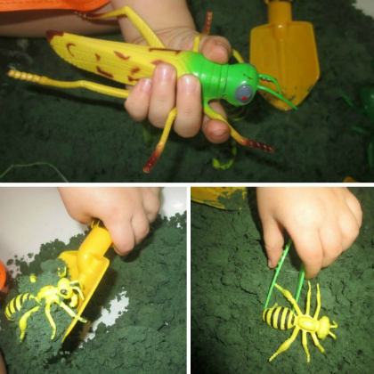 Hunt Those Plastic Bugs Indoors with the kids!