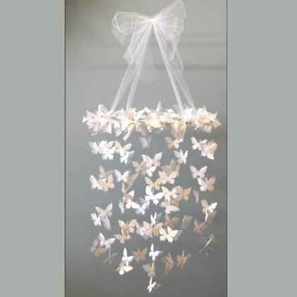 cascading butterflies mobile,  25 Homemade Mobiles for Babies