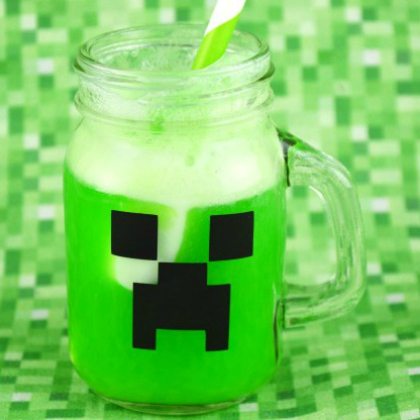 minecraft creeper punch, crazy punch recipes, punch refreshments, kids party refreshments, drinks for kids, non alcoholic drinks, party drinks. punch recipes