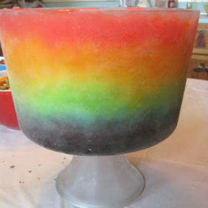 rainbow slush punch, crazy punch recipes, punch refreshments, kids party refreshments, drinks for kids, non alcoholic drinks, party drinks. punch recipes