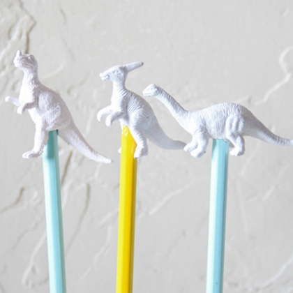 dino toppers, playful pencil toppers for kids