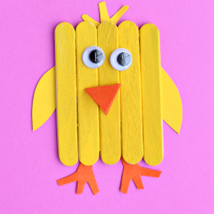 popsicle stick chick