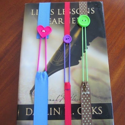 Create this DIY colorful ribbon bookmark with the kids!