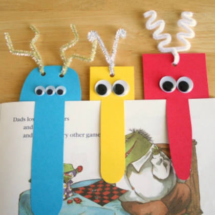 DIY silly monster bookmarks with your kids!