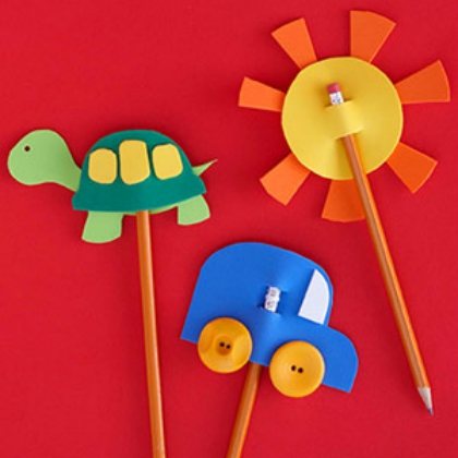 sweet foam toppers, playful pencil toppers for kids