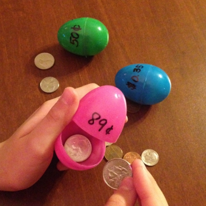 coin counting eggs, Fun Money Activities for Kids