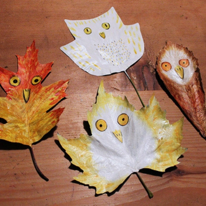 painted leaf owls, Fall Leaf Crafts for Preschoolers, autumn art ideas, fall art projects, crafts for kids, leaf arts, fall leaf arts for kids, activities for preschoolers