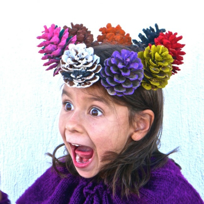 pinecone crowns for preschoolers!