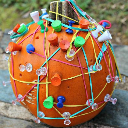 Fall Stem Idea - Math Geo Pumpkin Boards with the kids!