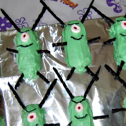spongebob plankton cake treats for kids!