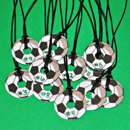washer soccer necklaces