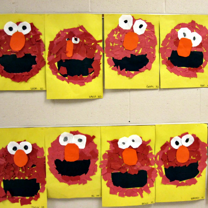Elmo faces, red crafts for toddlers, crafts for toddlers, red crafts, activities using red color, preschool activities, activities for preschoolers