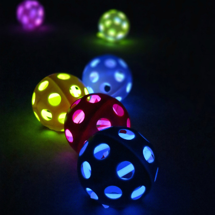 glow in the dark wiffle balls as night time craft by play idea