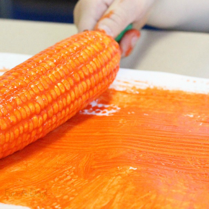 thanksgiving activities for kids, Corn cob process art, Fun and Interactive Thanksgiving Activities For Kids