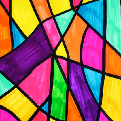 sharpie marker stained glass