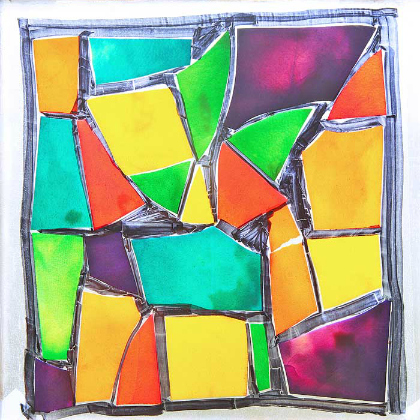 colorful lasagna pasta stained glass