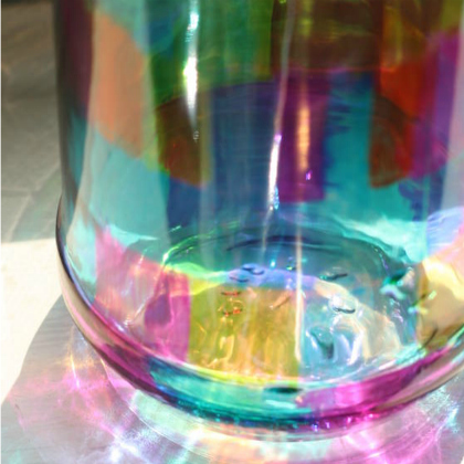 colorful stained glass tumbler