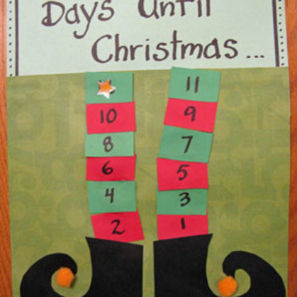 elf legs Christmas countdown