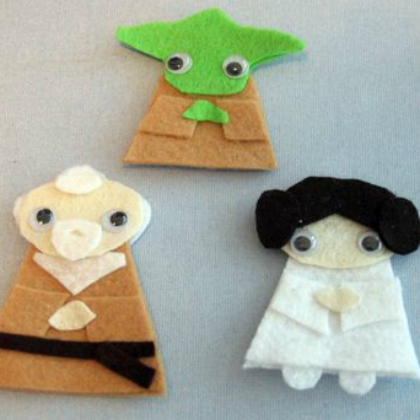 finger puppets, Out of This World Star Wars Crafts for Kids