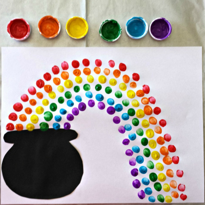 fingerprint rainbow, Colorfully Fun Rainbow Crafts for Kids of All Ages