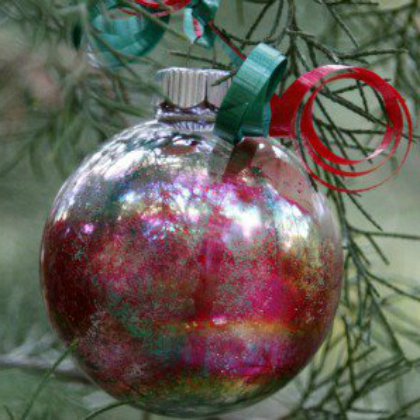 glass glitter ball-ornament