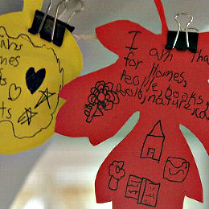 printable thankful leaves, Creative Ways for Kids to Give Thanks All-Year-Round