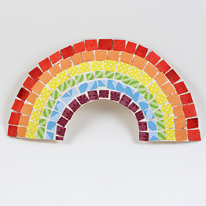 mosaic rainbow, Colorfully Fun Rainbow Crafts for Kids of All Ages