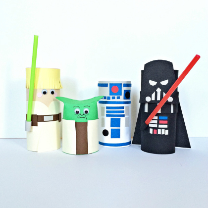 paper tube characters, Out of This World Star Wars Crafts for Kids