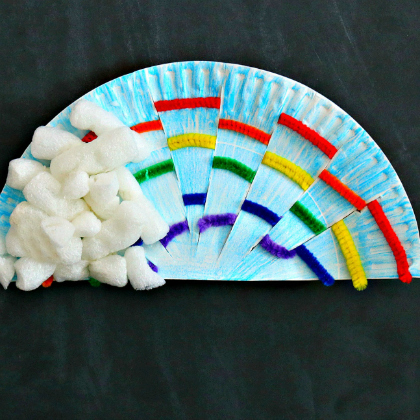 rainbow plate weaving, Colorfully Fun Rainbow Crafts for Kids of All Ages