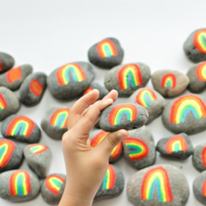 rainbow rocks, Colorfully Fun Rainbow Crafts for Kids of All Ages
