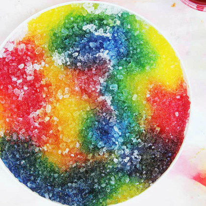 salt process art, Colorfully Fun Rainbow Crafts for Kids of All Ages