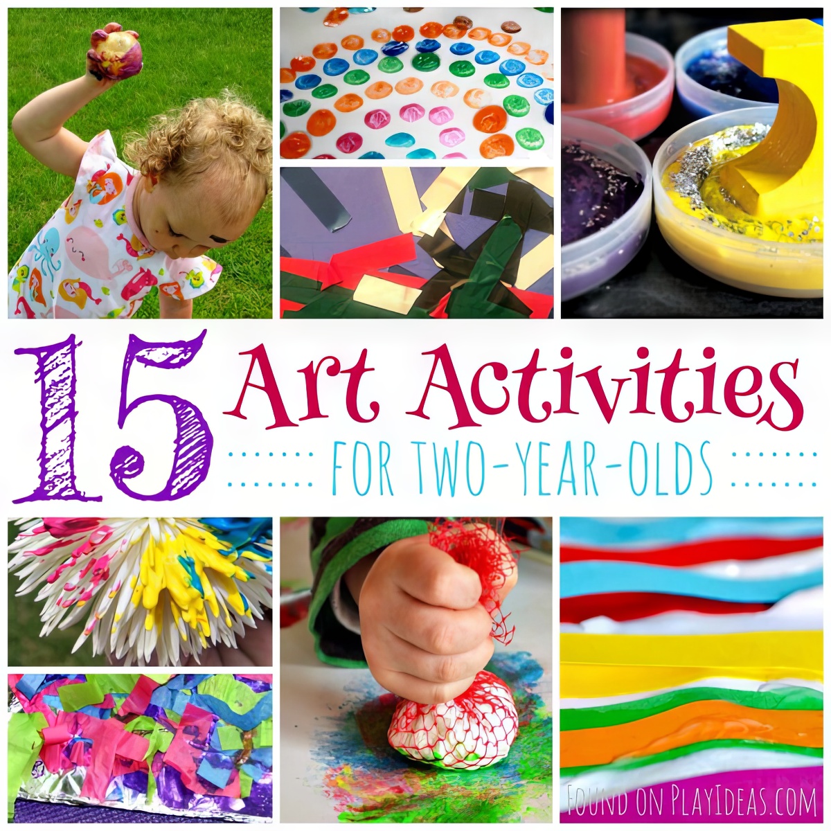 Art Ideas for Two Year Olds Blog, fun art activities for 2-year-olds, toddler fun arts and crafts
