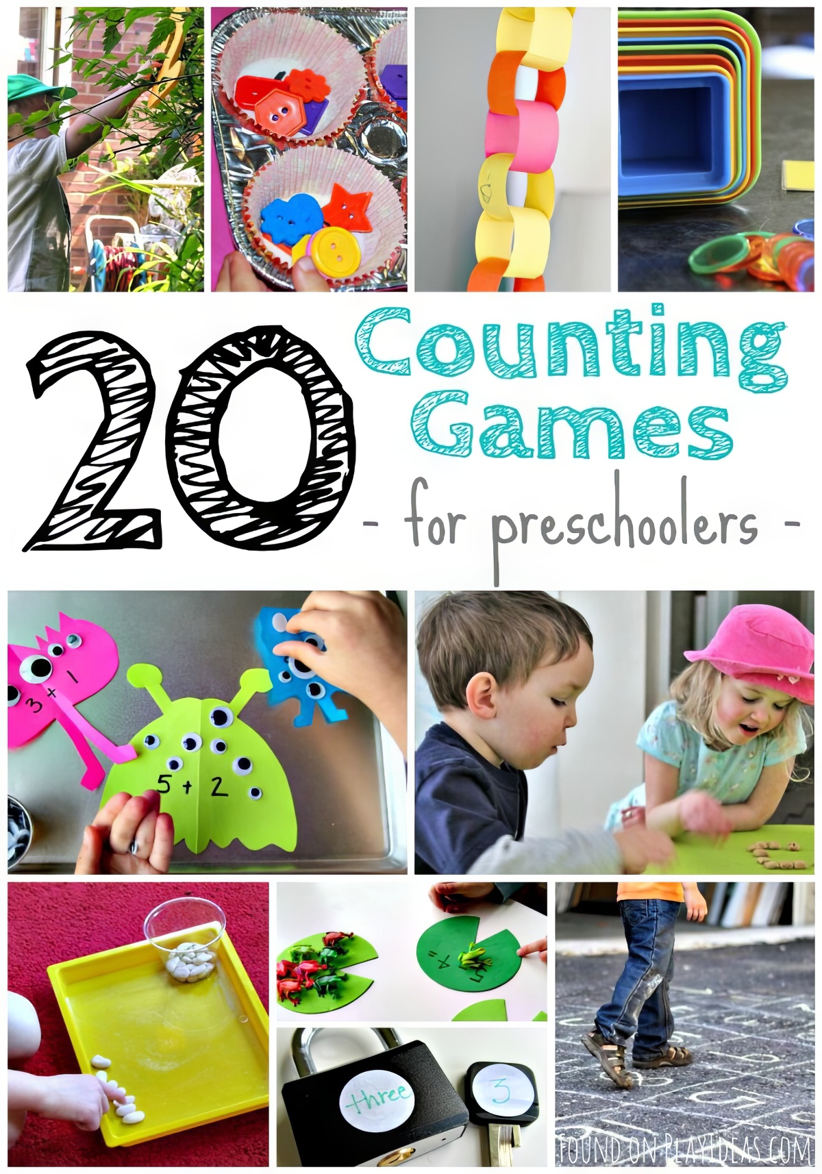 Counting Games for Preschoolers Pinnable