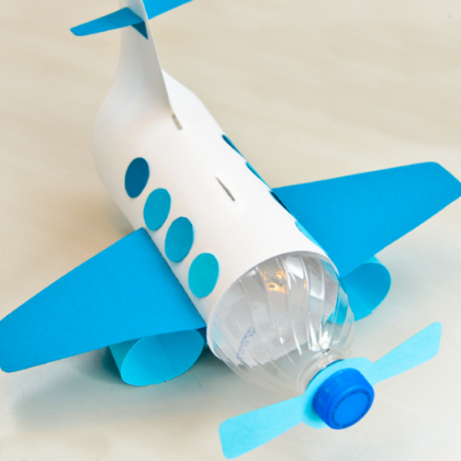 airplane bank as paper plane crafts for kids
