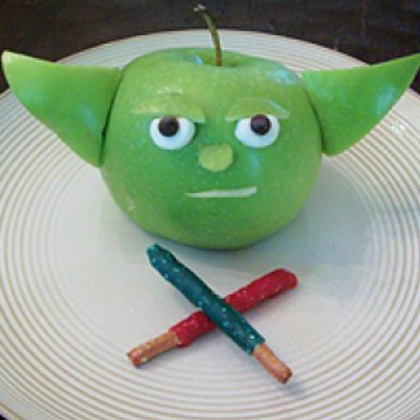 apple yoda, Yummy Star Wars Snacks To Make With Kids