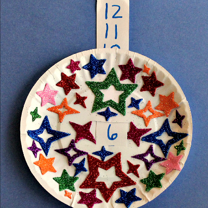 countdown plate craft. New Year Party Idea