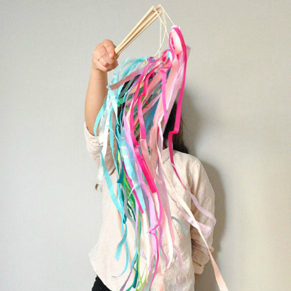 crepe paper swirlers. New Year Party Idea