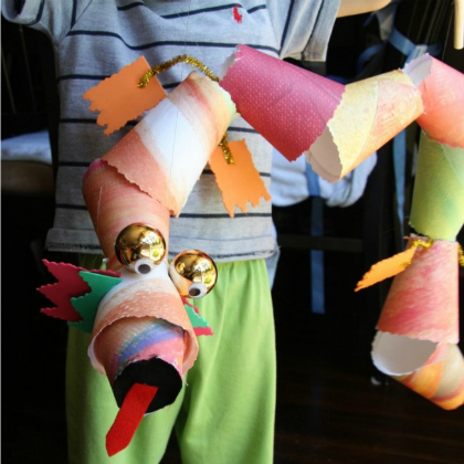 Chinese New Year Dragon Marionette Cups crafts for kids!