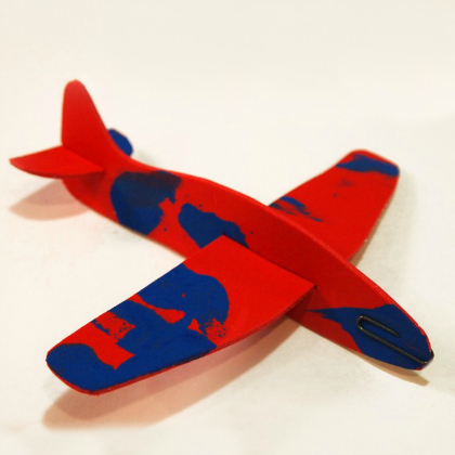 flying foam airplane as paper plane crafts for kids