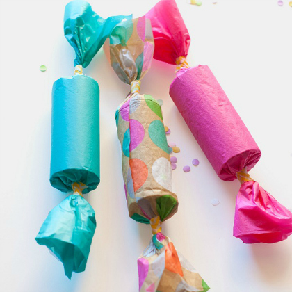 Homemade party poppers. Confetti Poppers. New Year Party Idea