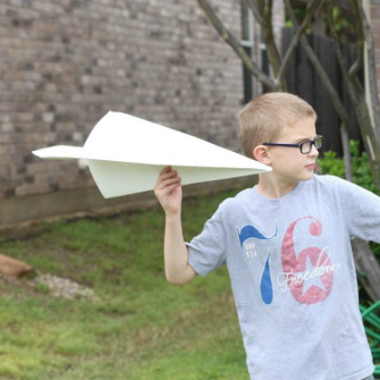 jumbo airplane as paper plane crafts for kids