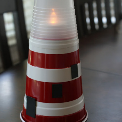  Little Red Lighthouse Cup Lamp for kids!