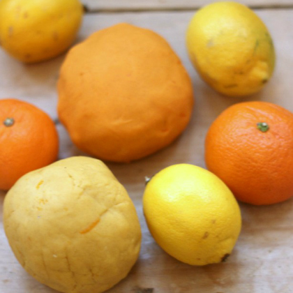 orange and lemon dough, Winter Playdough Recipes For Kids
